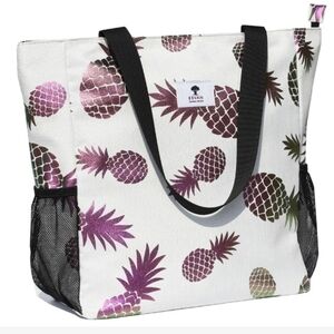 Esvan Jc Women's Tropical Pineapple Print Tote Bag